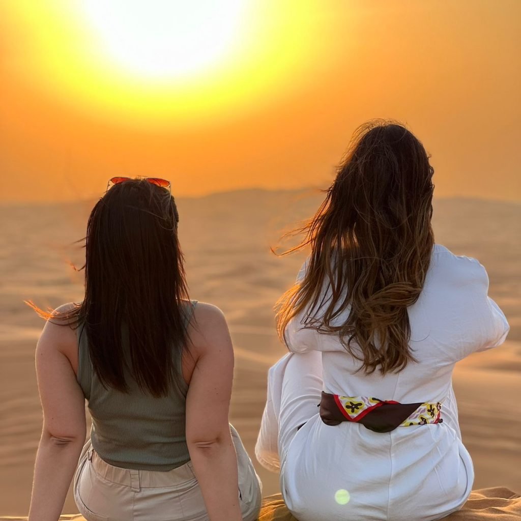 red dune safari with sunset photos