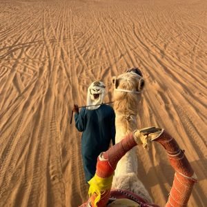 sunrise desert safari dubai with camel ride