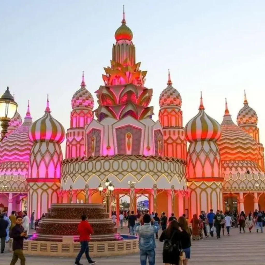 global-village-dubai-illuminated-pavilions
